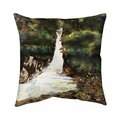 Begin Home Decor 20 x 20 in. Watercolor Waterfalls-Double Sided Print Indoor Pillow 5541-2020-LA153